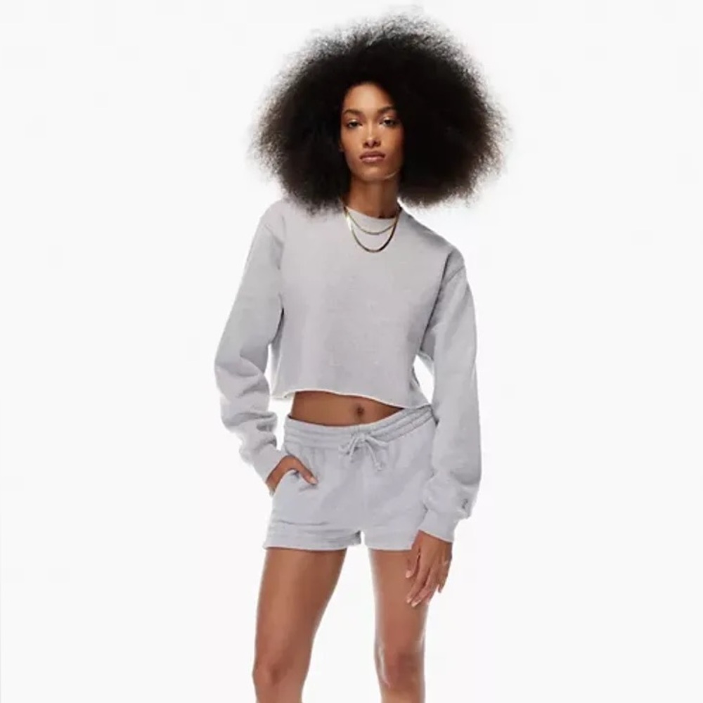 TNA | Cropped Sweatshirt Heather Grey - 1